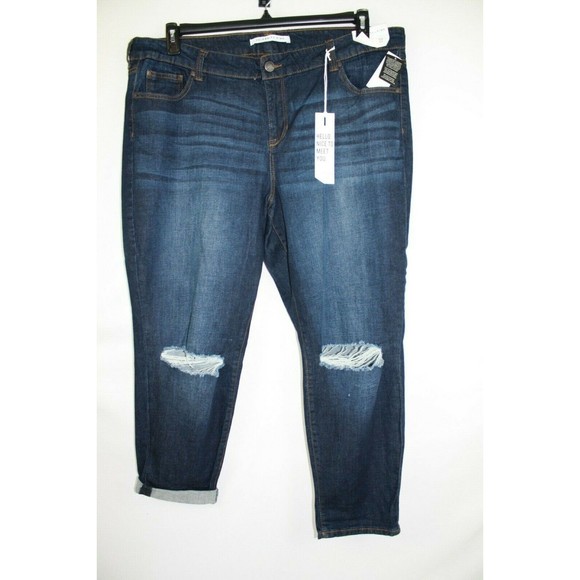 Celebrity Pink Women's Girlfriend Distressed Mid Rise Jean Size 22 - Picture 3 of 4